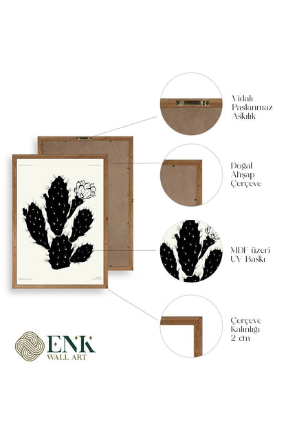 Çiçek Ahşap Çerçeveli Tablo 17 x 23