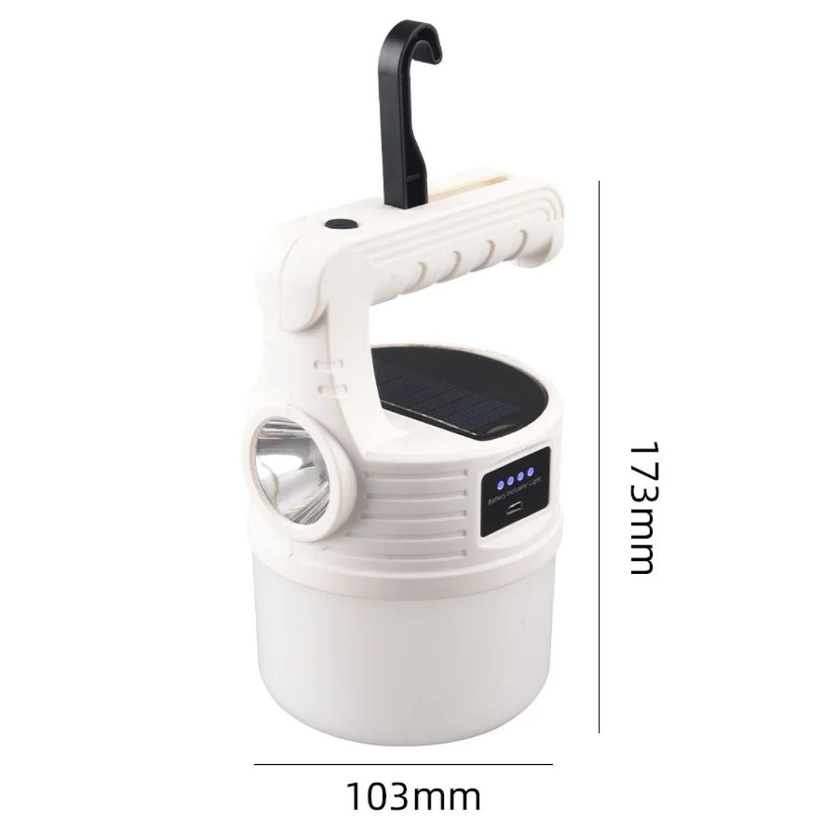 BUFFER® LED Güneş Enerjili Kamp Lambası–2000 Lümen Süper Parlak, 5 Aydınlatma Modlu,USB ile Şarj Edilebilir Dış Mekan,Asılabilir Torch El Feneri