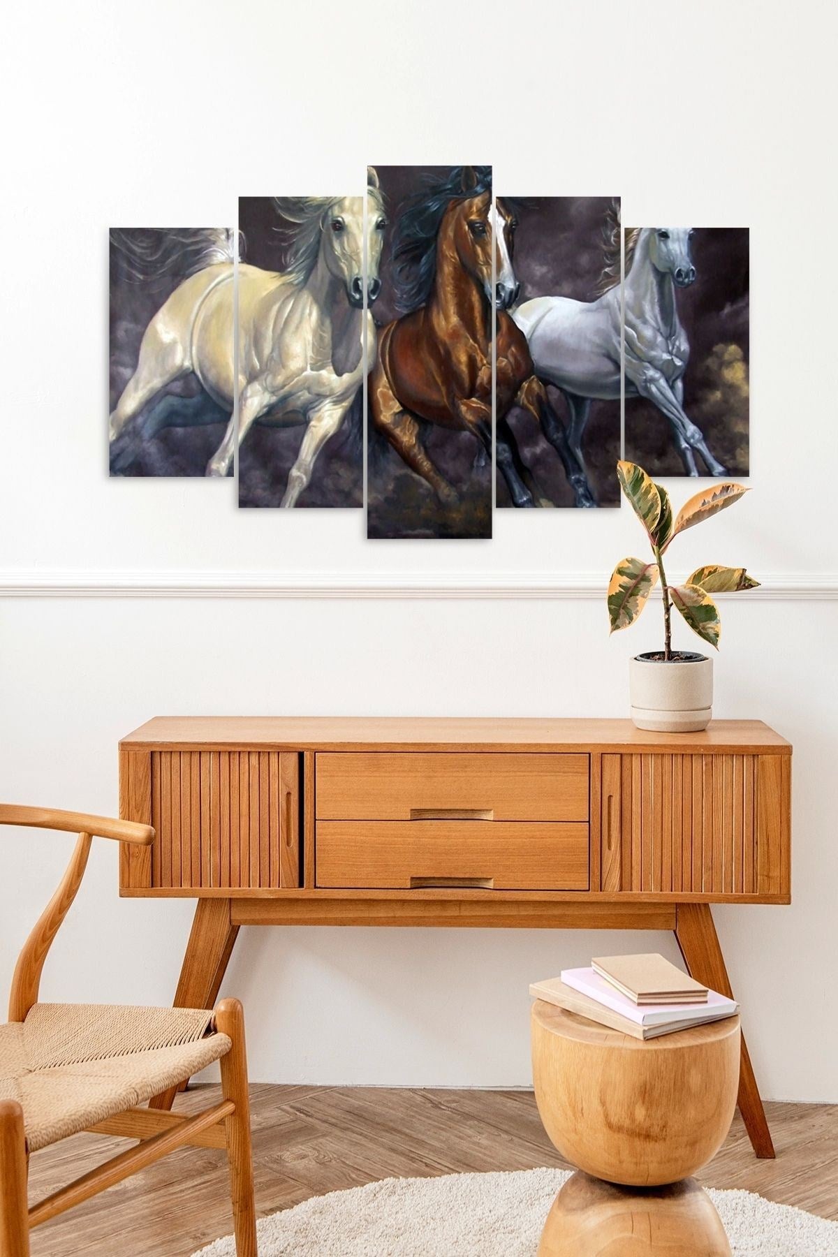 Atlar 5 Parçalı Mdf Tablo 60 x 100