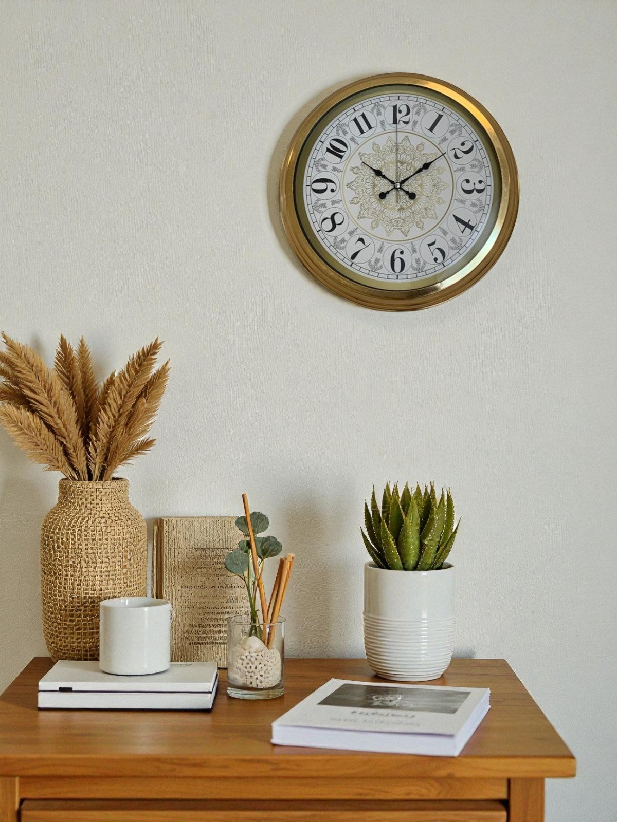 Zentime 40 Cm Gold Lüks Duvar Saati