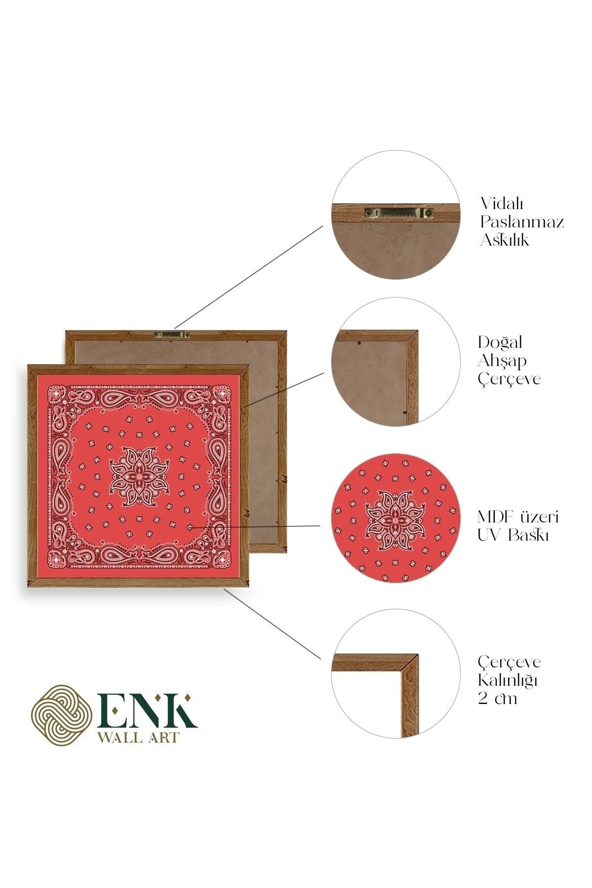 Motif Ahşap Çerçeveli Tablo 23 x 23