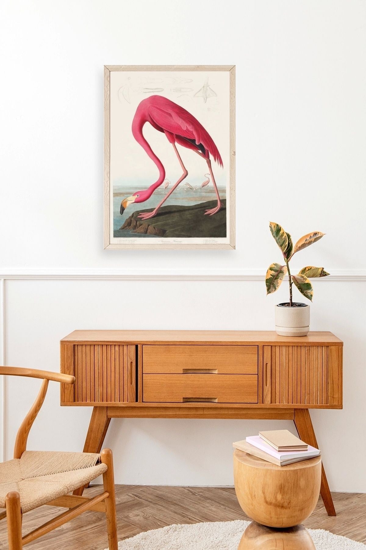 Flamingo Ahşap Çerçeveli Tablo 23 x 30