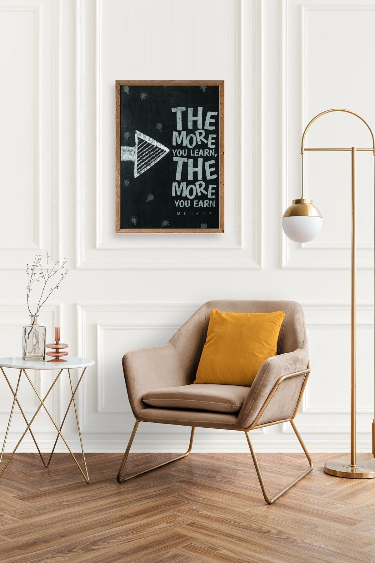 Motto Ahşap Çerçeveli Tablo 50 x 70