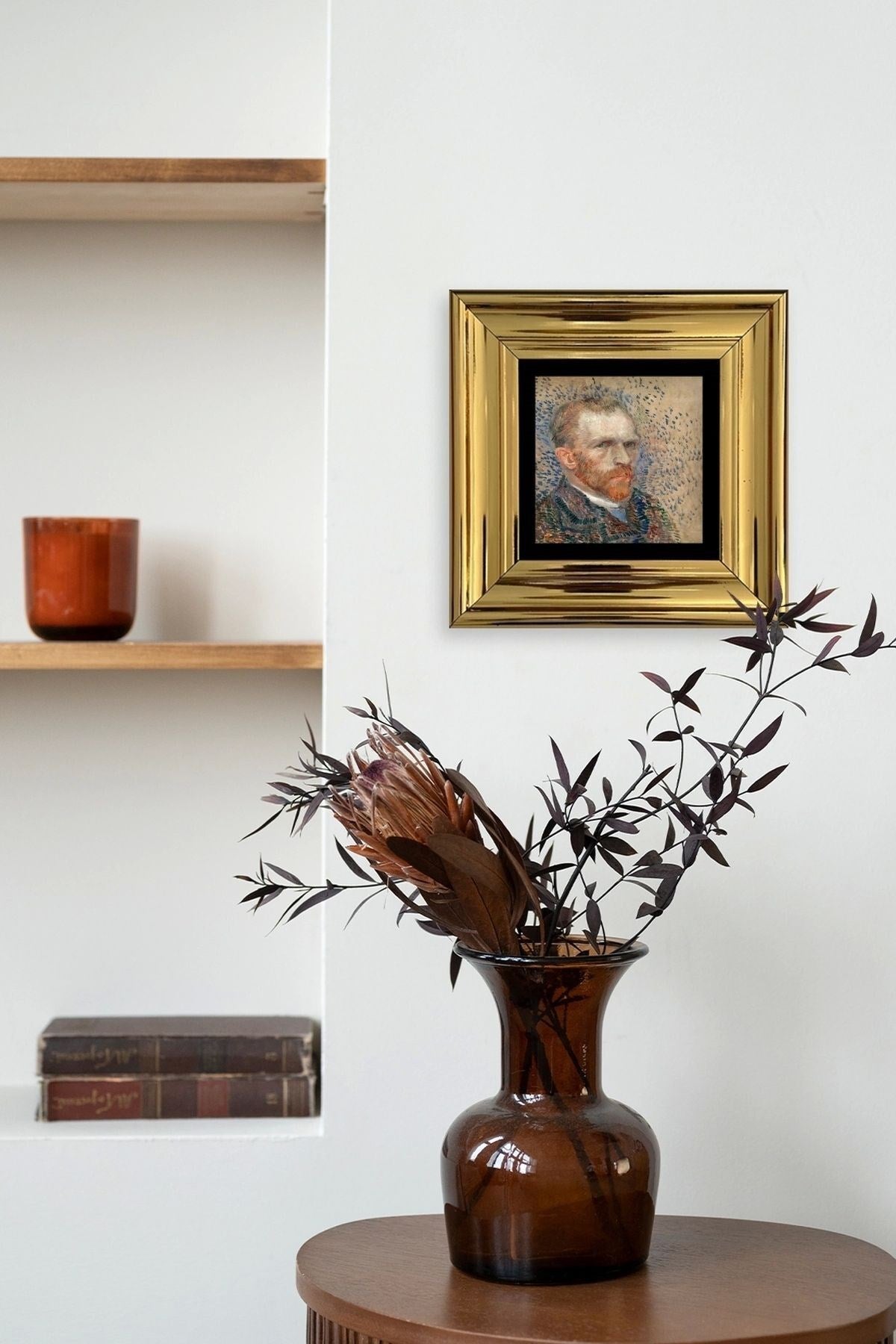 Van Gogh Çerçeveli Taş Tablo 20 cm