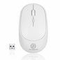 BUFFER® Beyaz Renkli Ergonomik Sessiz Kablosuz Mouse – USB Alıcılı, Ofis ve Oyun İçin Konforlu Bilgisayar Faresi MS6310
