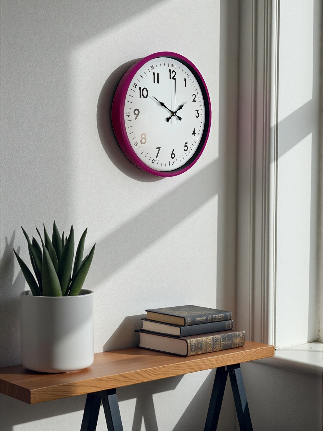 Zentime 36 Cm Pembe Dekoratif Duvar Saati