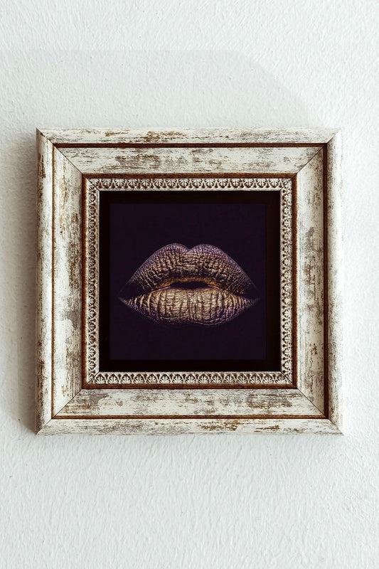 Dudak Çerçeveli Taş Tablo , Çerçeveli Taş Duvar Dekoru-enkcrcvtbl-00109 20 cm