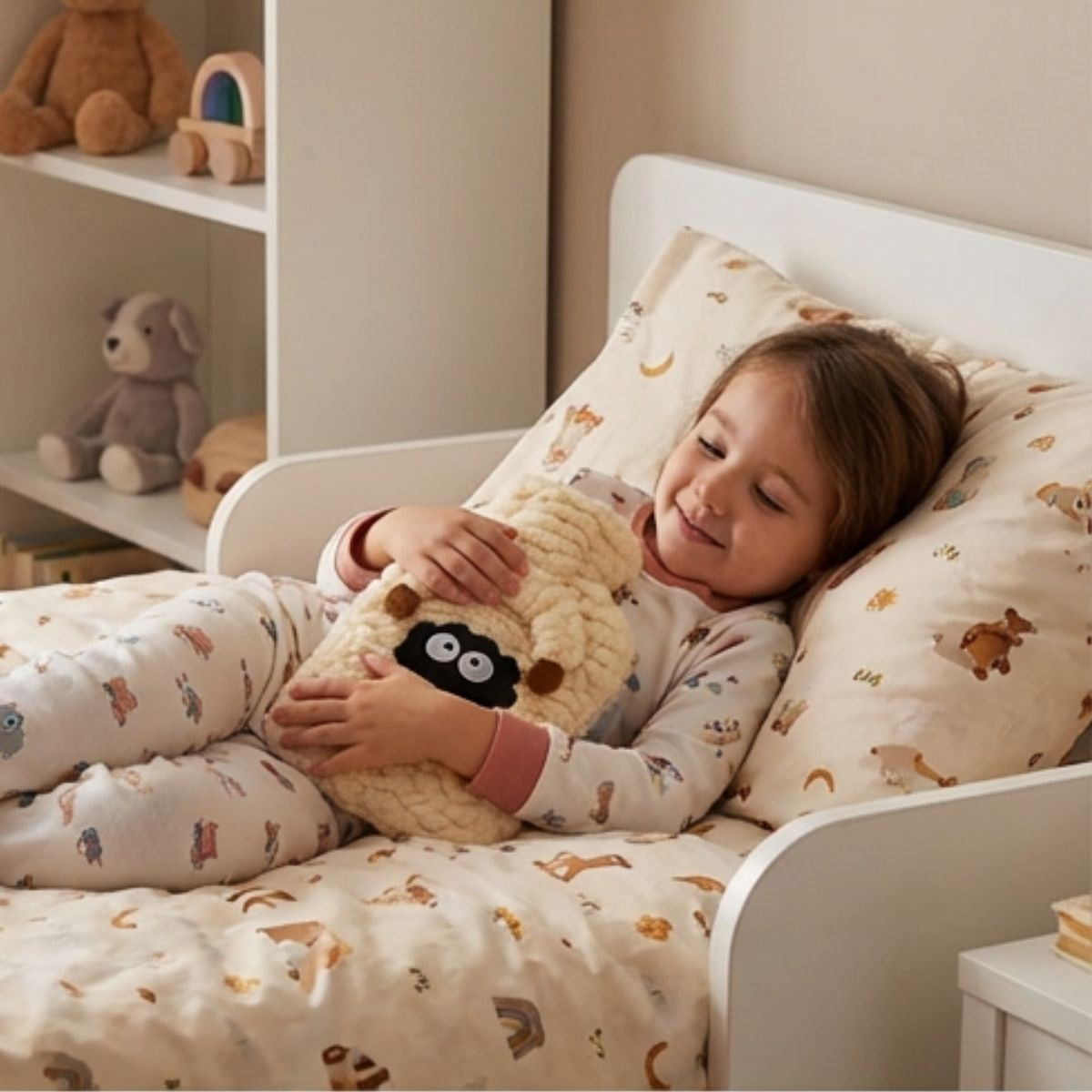 Kuzucuk Figürlü Peluş Sıcak Su Torbası 1 Lt – Yumuşak Kılıf, Uzun Süre Sıcak Tutan Termal Su Torbası