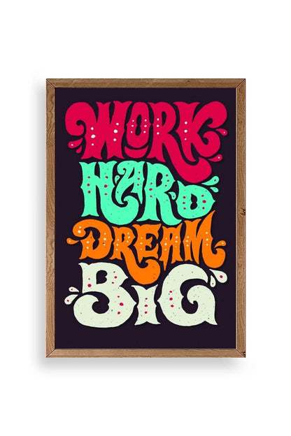 Motto Ahşap Çerçeveli Tablo 17 x 23