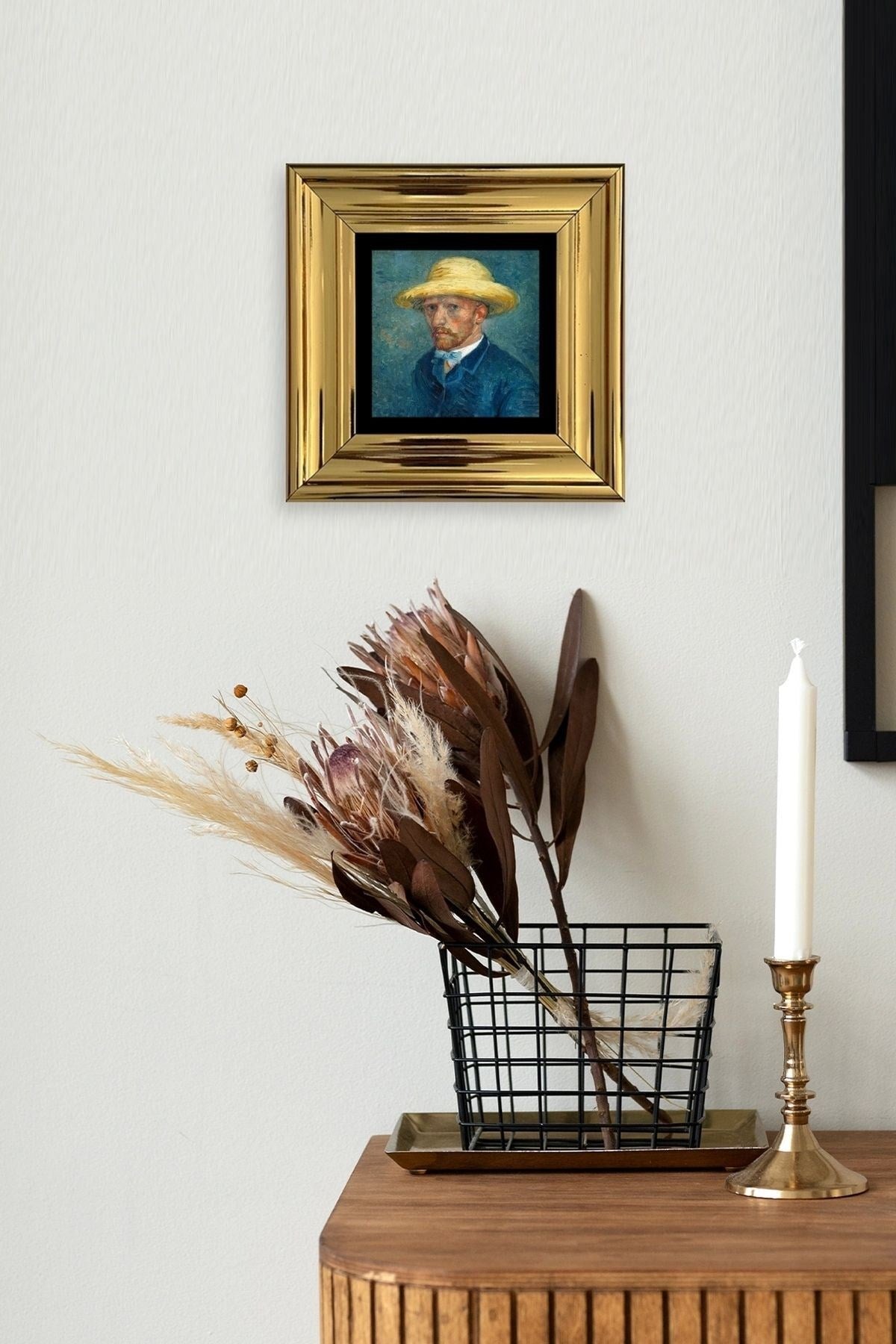 Van Gogh Çerçeveli Taş Tablo 20 cm