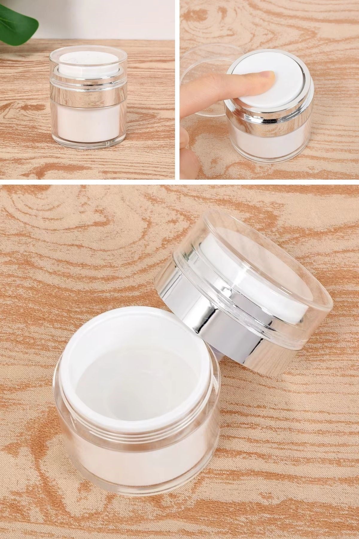 BUFFER® Hava Pompalı Doldurulabilir Vakumlu Krem,Fondoten Sıvı Kozmetik Ürün Şişesi