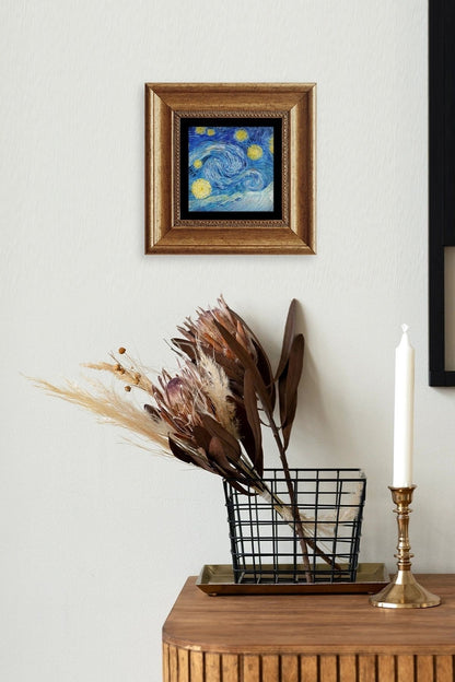 Van Gogh Çerçeveli Taş Tablo 20 cm