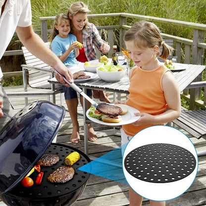 BUFFER® Siyah Isıya Dayanıklı Yıkanılabilir Silikon Fırın Ve Airfryer Yuvarlak Model Pişirme Matı 23 Cm