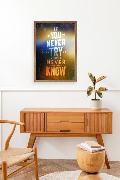 Motto Ahşap Çerçeveli Tablo 23 x 30
