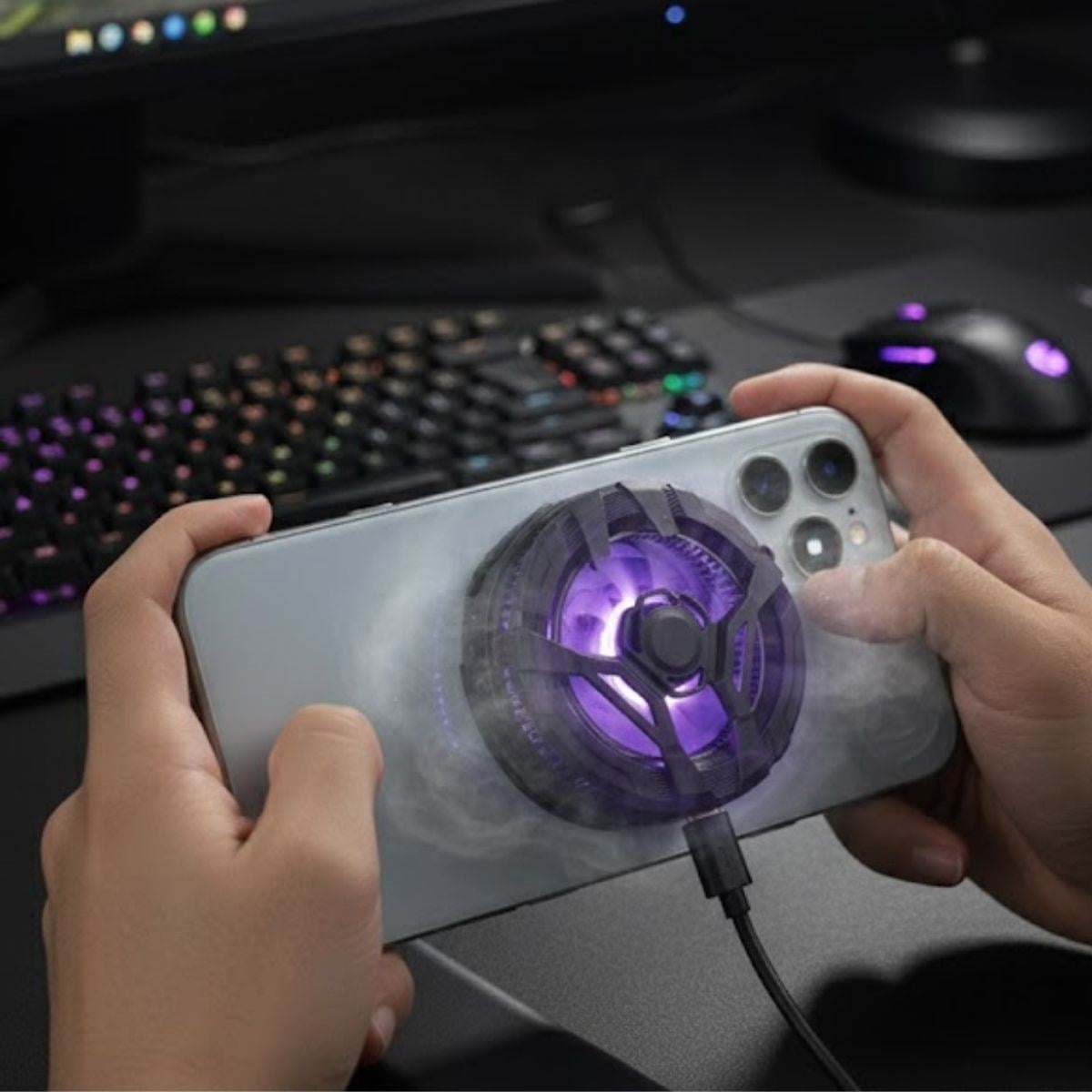 BUFFER® Manyetik Telefon ve Tablet Soğutucu – Güçlü Sessiz Fanlı, Hızlı Isı Dağıtıcı Mobil Cihaz Soğutma Aparatı S25 Radiator