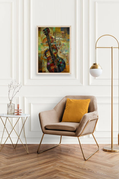 Keman Ahşap Çerçeveli Tablo 50 x 70