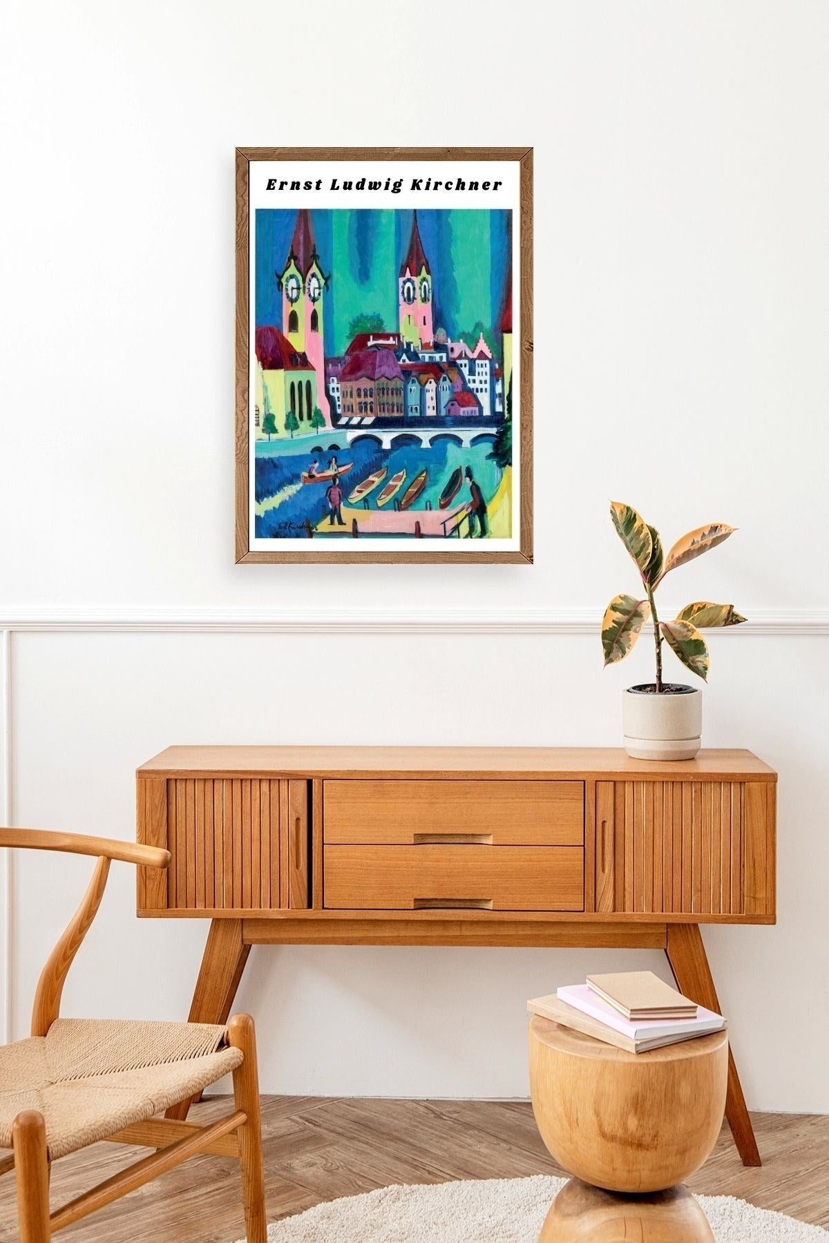 Ernst Ludwig Kirchner Ahşap Çerçeveli Tablo 23 x 30