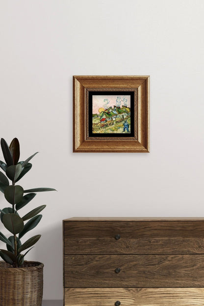 Van Gogh Çerçeveli Taş Tablo 20 cm