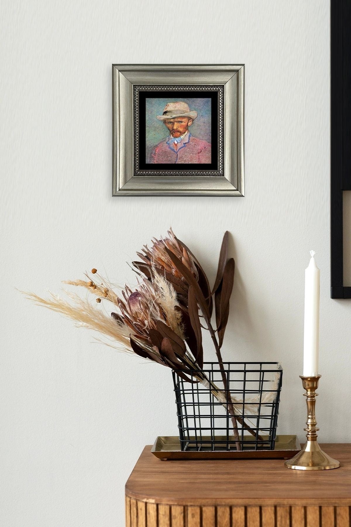 Van Gogh Çerçeveli Taş Tablo 20 cm