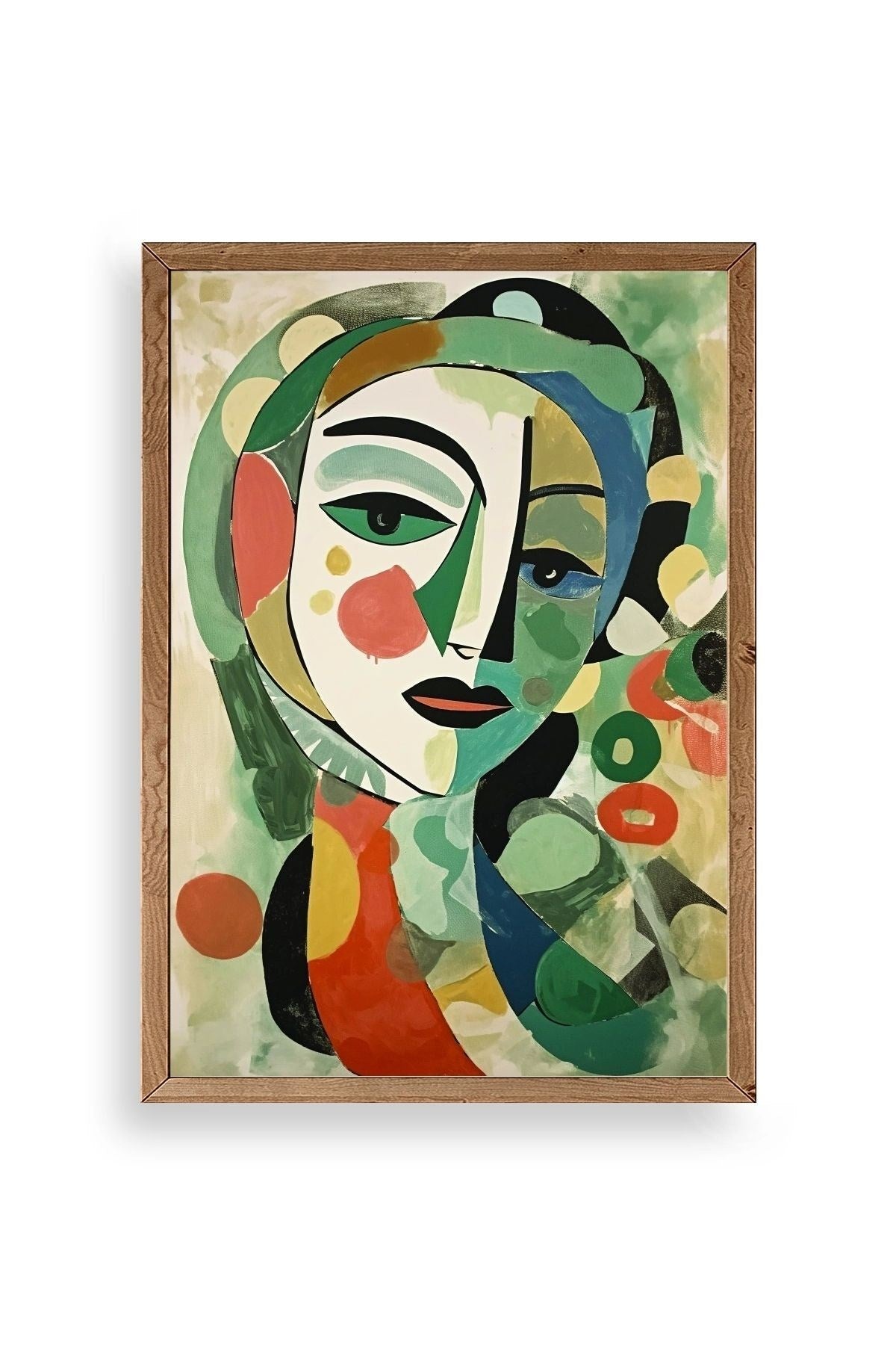 Soyut Ahşap Çerçeveli Tablo 30 x 42