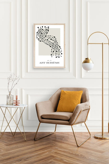 Soyut Ahşap Çerçeveli Tablo 23 x 30