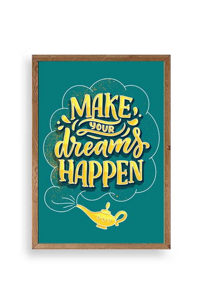 Motto Ahşap Çerçeveli Tablo 17 x 23