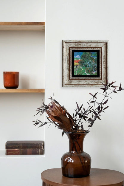 Van Gogh Çerçeveli Taş Tablo 20 cm