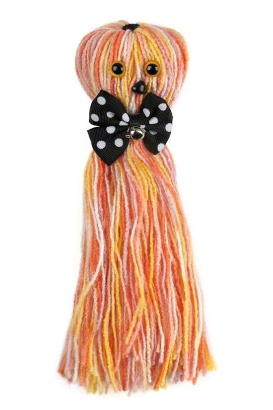 BUFFER® Ahtapot Şekilli Zilli Ve İpli Rengarenk Püsküllü Sevimli KediOyuncağı