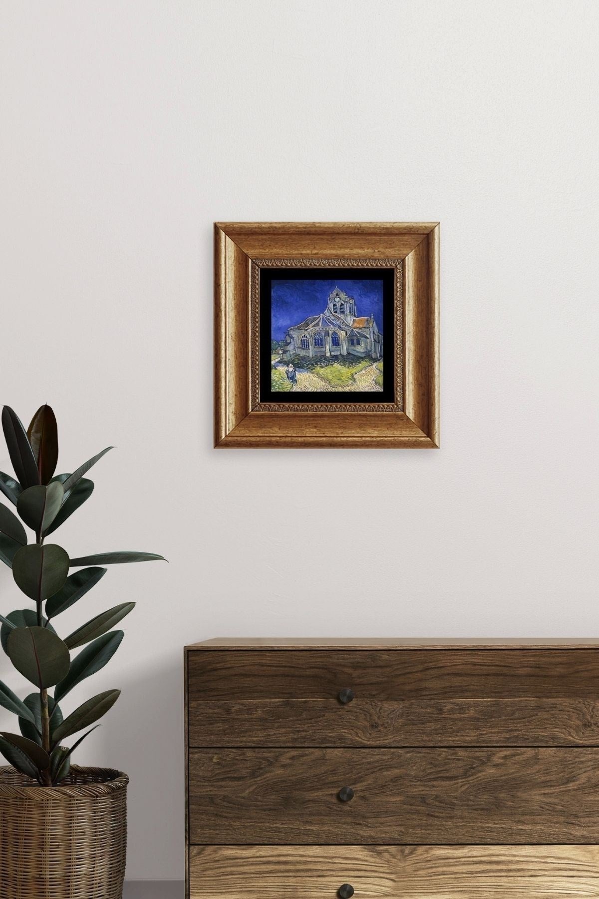 Van Gogh Çerçeveli Taş Tablo 20 cm