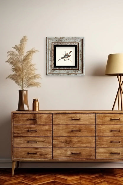 Uzun Gaga Çerçeveli Taş Tablo 20 cm