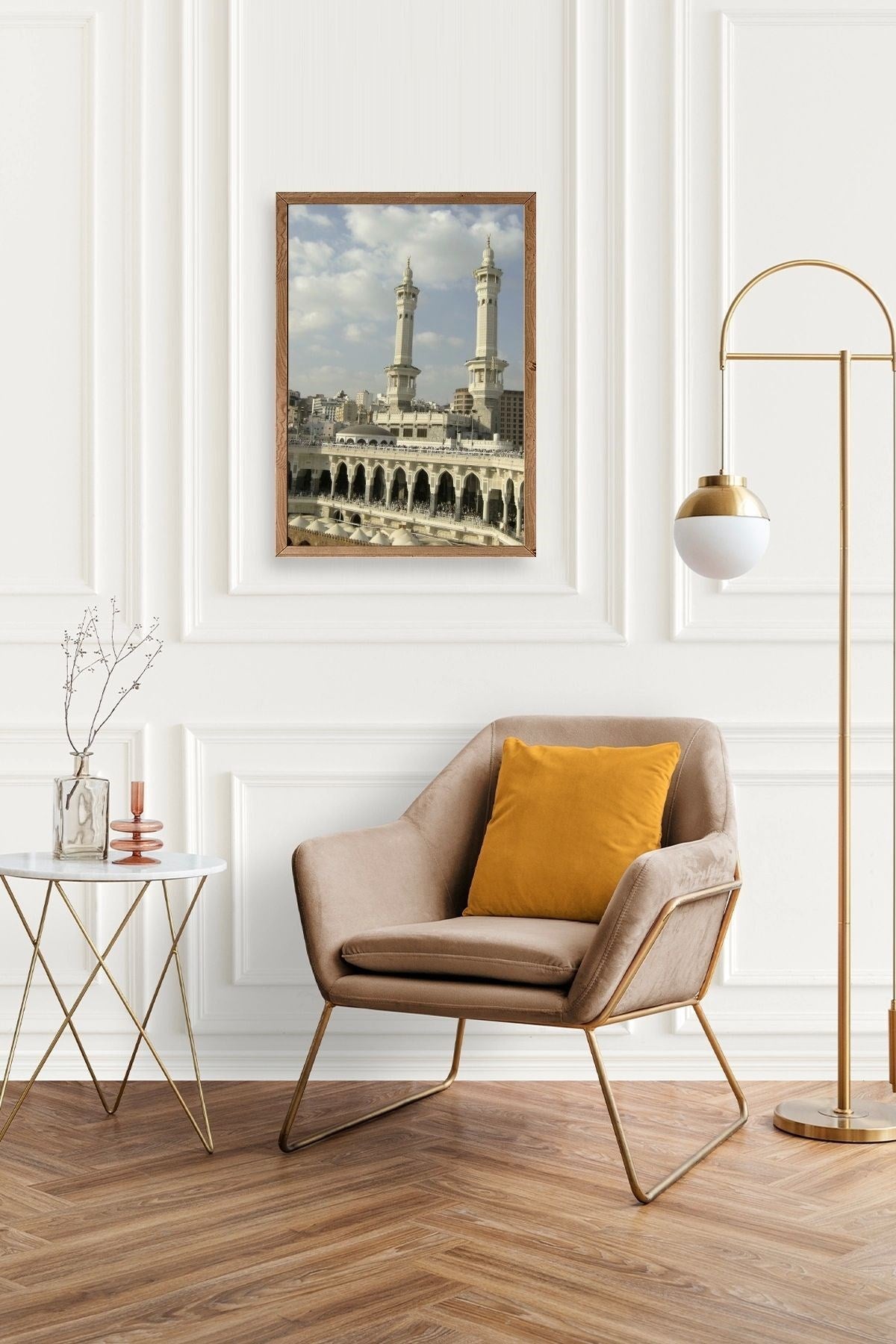 Kabe Camii Ahşap Çerçeveli Tablo 50 x 70