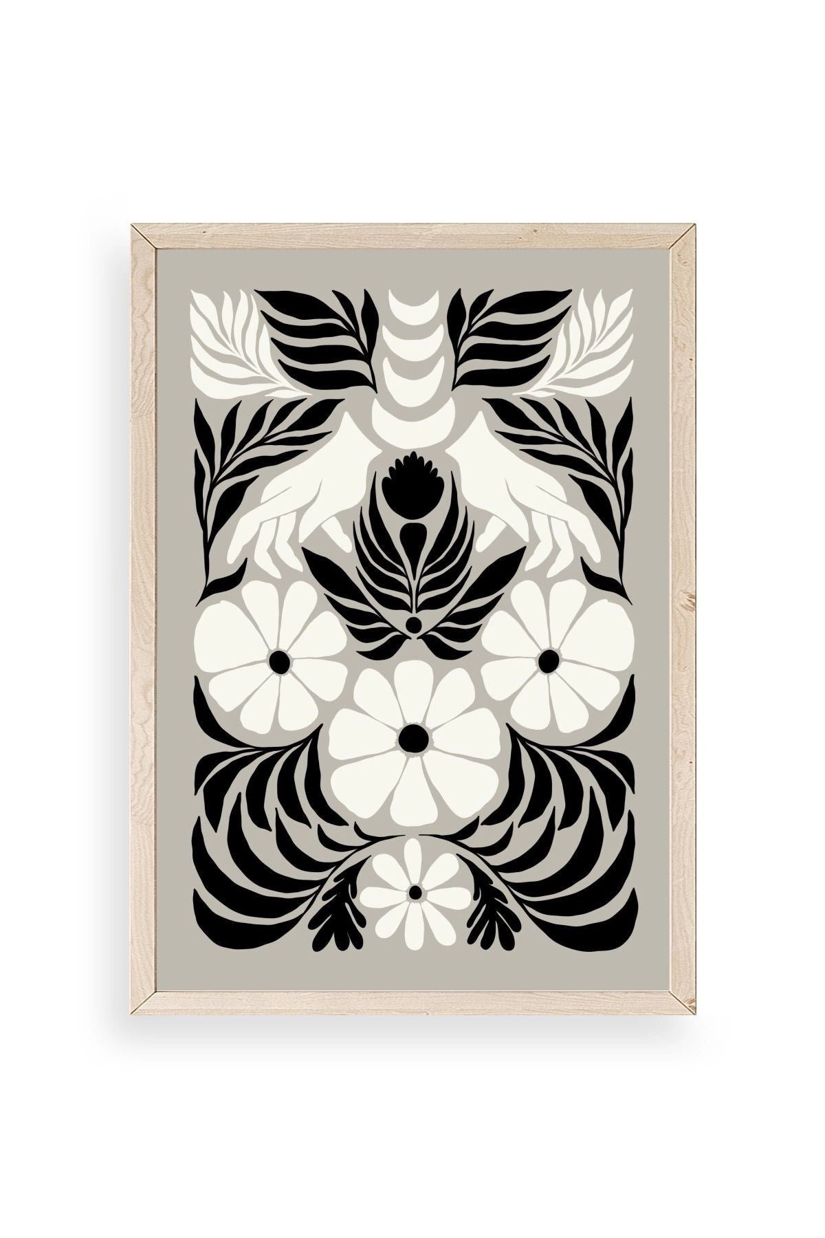 Çiçek Ahşap Çerçeveli Tablo 23 x 30