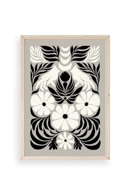 Çiçek Ahşap Çerçeveli Tablo 23 x 30