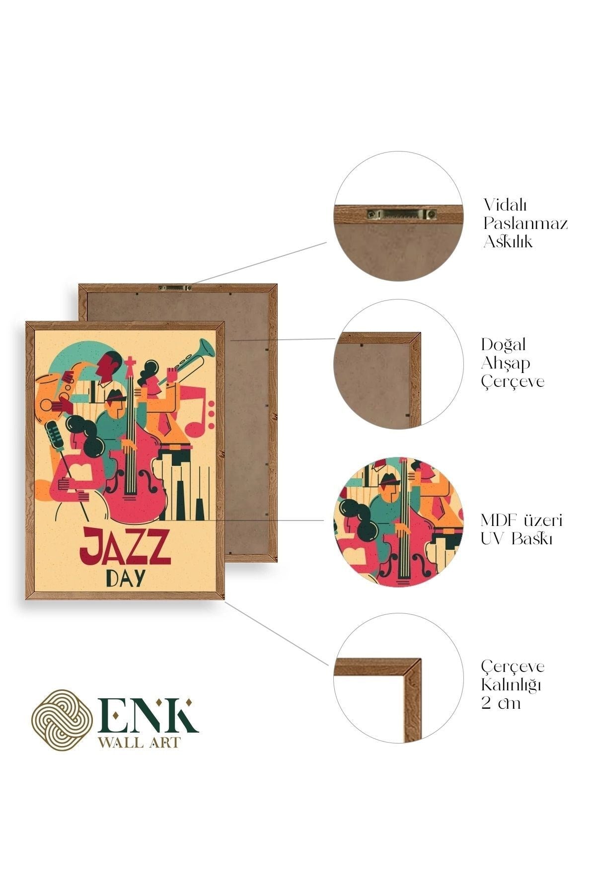 Jazz Ahşap Çerçeveli Tablo 50 x 70