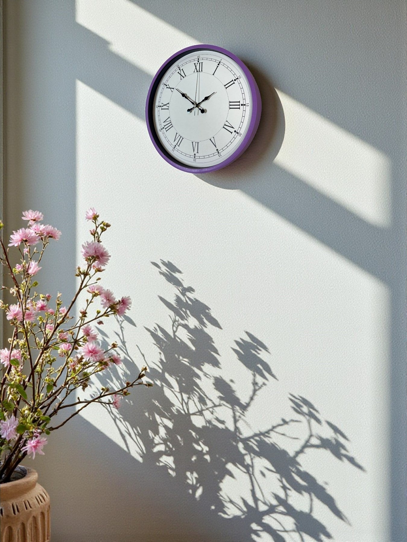 Zentime 36 Cm Mor Dekoratif Duvar Saati