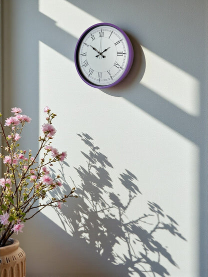 Zentime 36 Cm Mor Dekoratif Duvar Saati