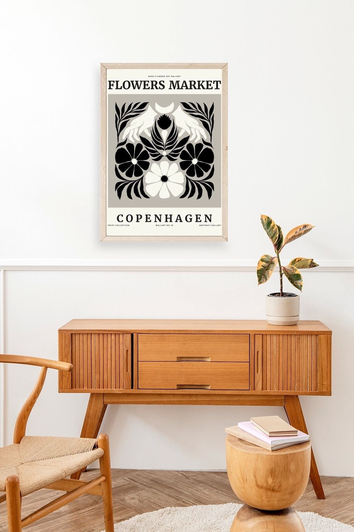 Çiçek Ahşap Çerçeveli Tablo 23 x 30