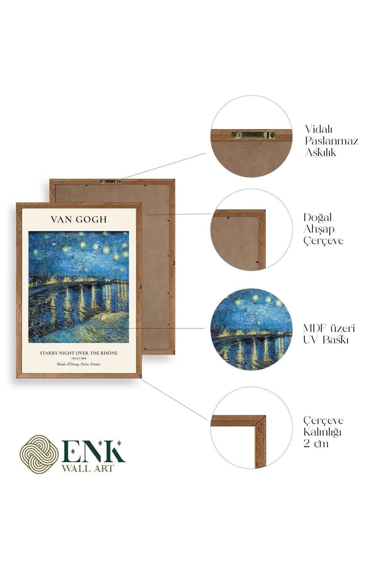 Van Gogh Ahşap Çerçeveli Tablo 30 x 42