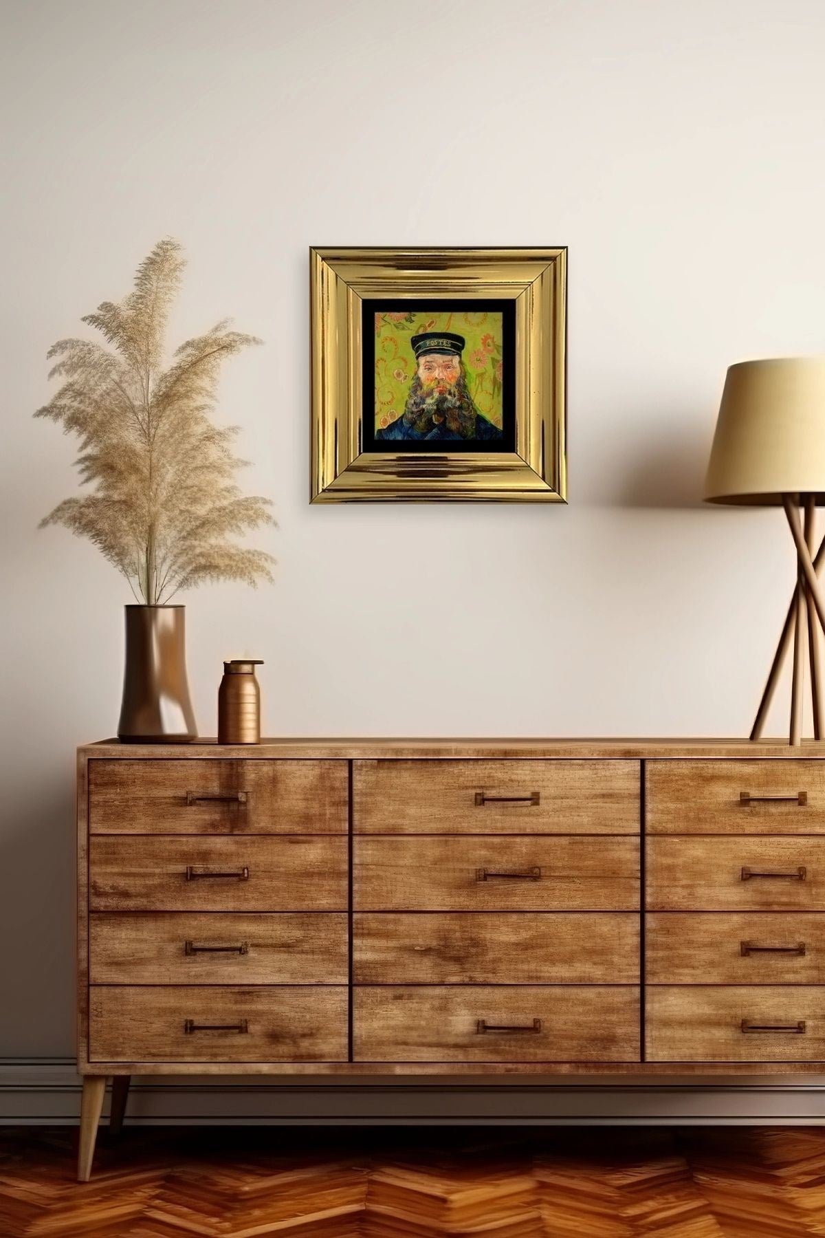 Van Gogh Çerçeveli Taş Tablo 20 cm