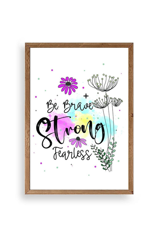 Motto Ahşap Çerçeveli Tablo 23 x 30