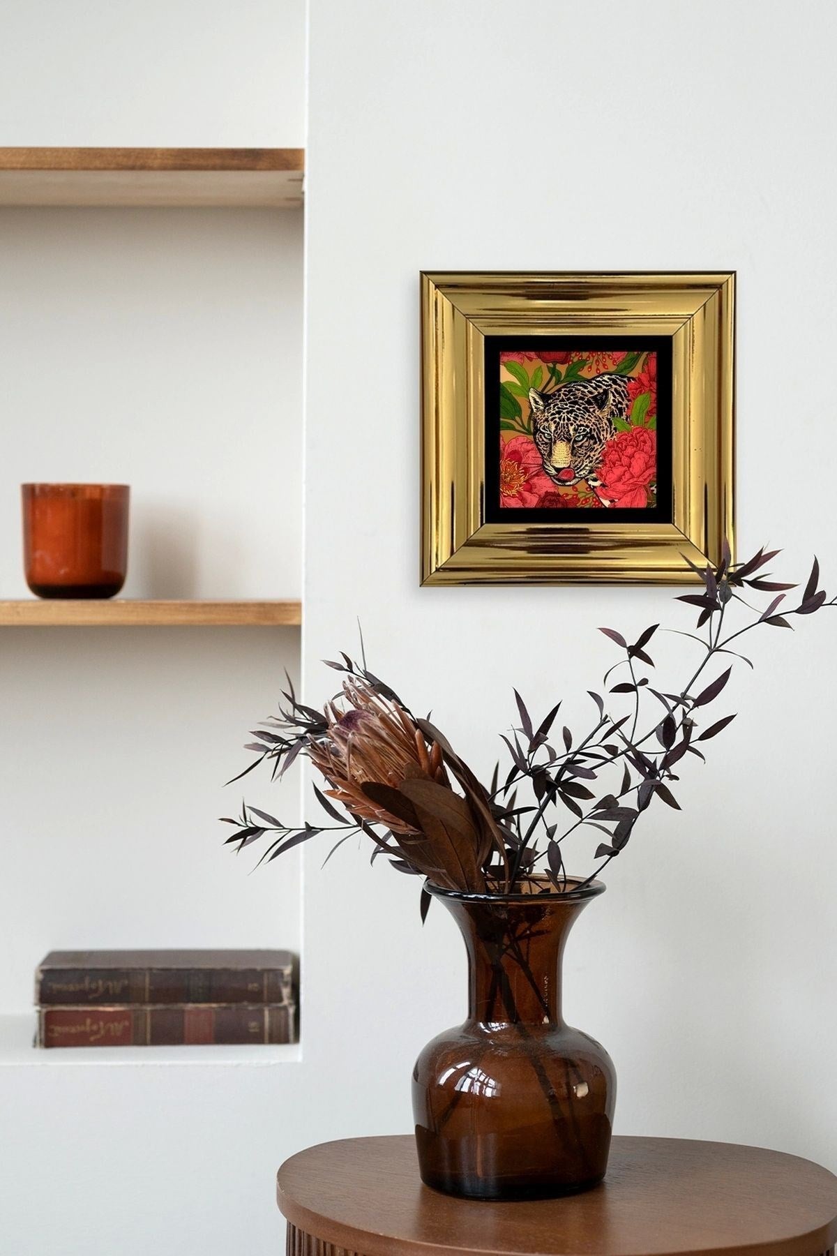 Kaplan Çerçeveli Taş Tablo 20 cm