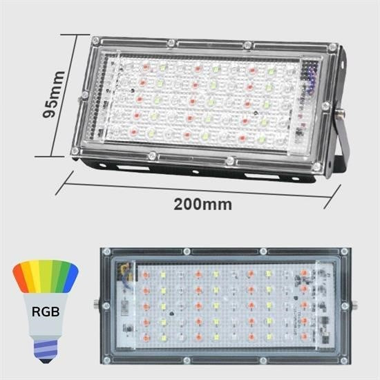 BUFFER® Kumandalı Led Işık Dış Cephe AydınlatmasıÇok Renkli RGBLed Panel Işık PartiLed Aydınlatma