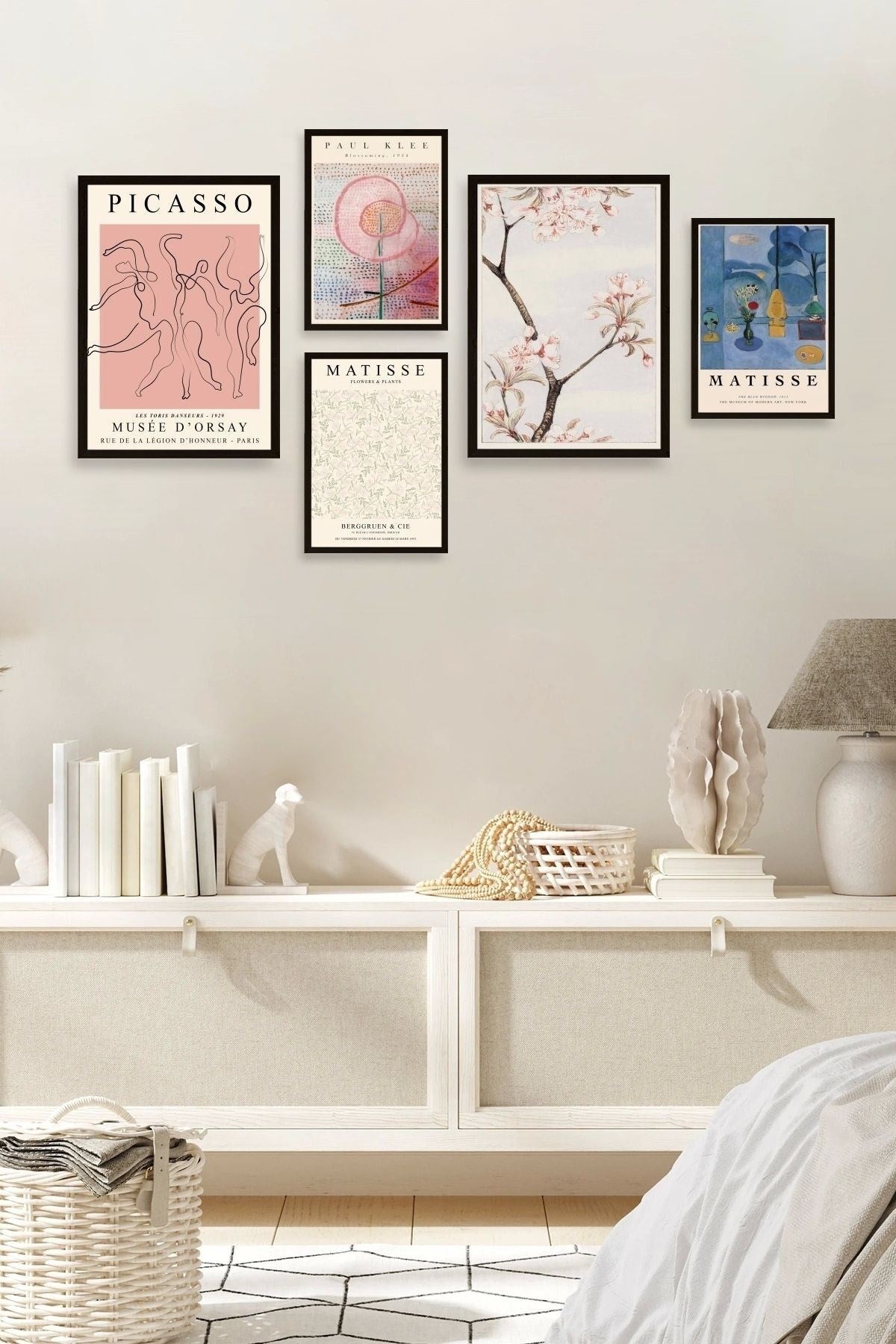 Ünlü Tablo Seti 5'li Tablo 30 x 40