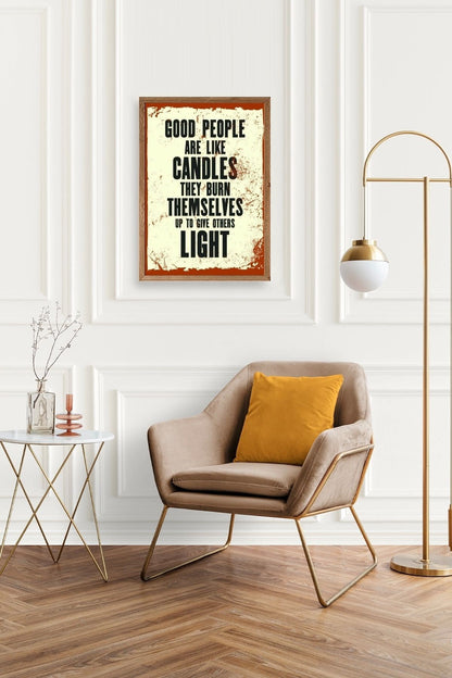 Motto Ahşap Çerçeveli Tablo 17 x 23