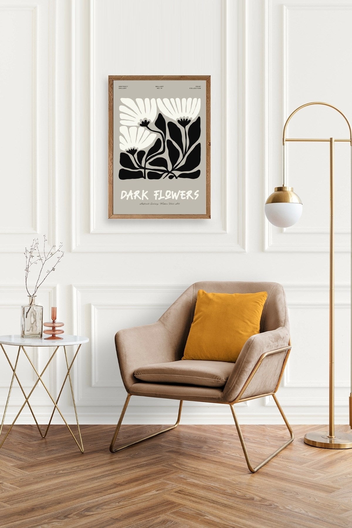 Çiçek Ahşap Çerçeveli Tablo 50 x 70