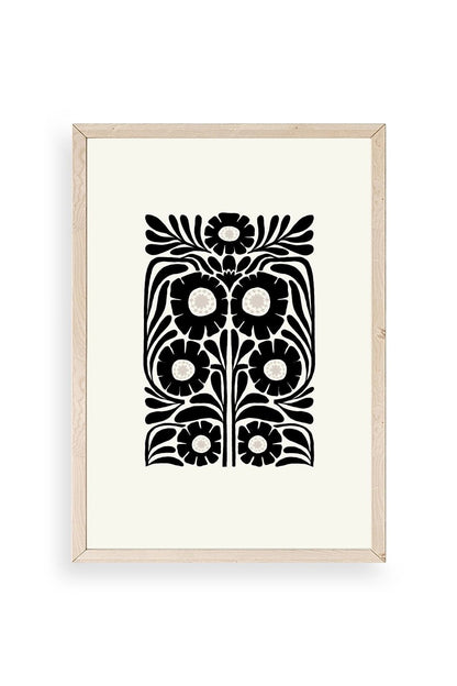 Çiçek Ahşap Çerçeveli Tablo 17 x 23