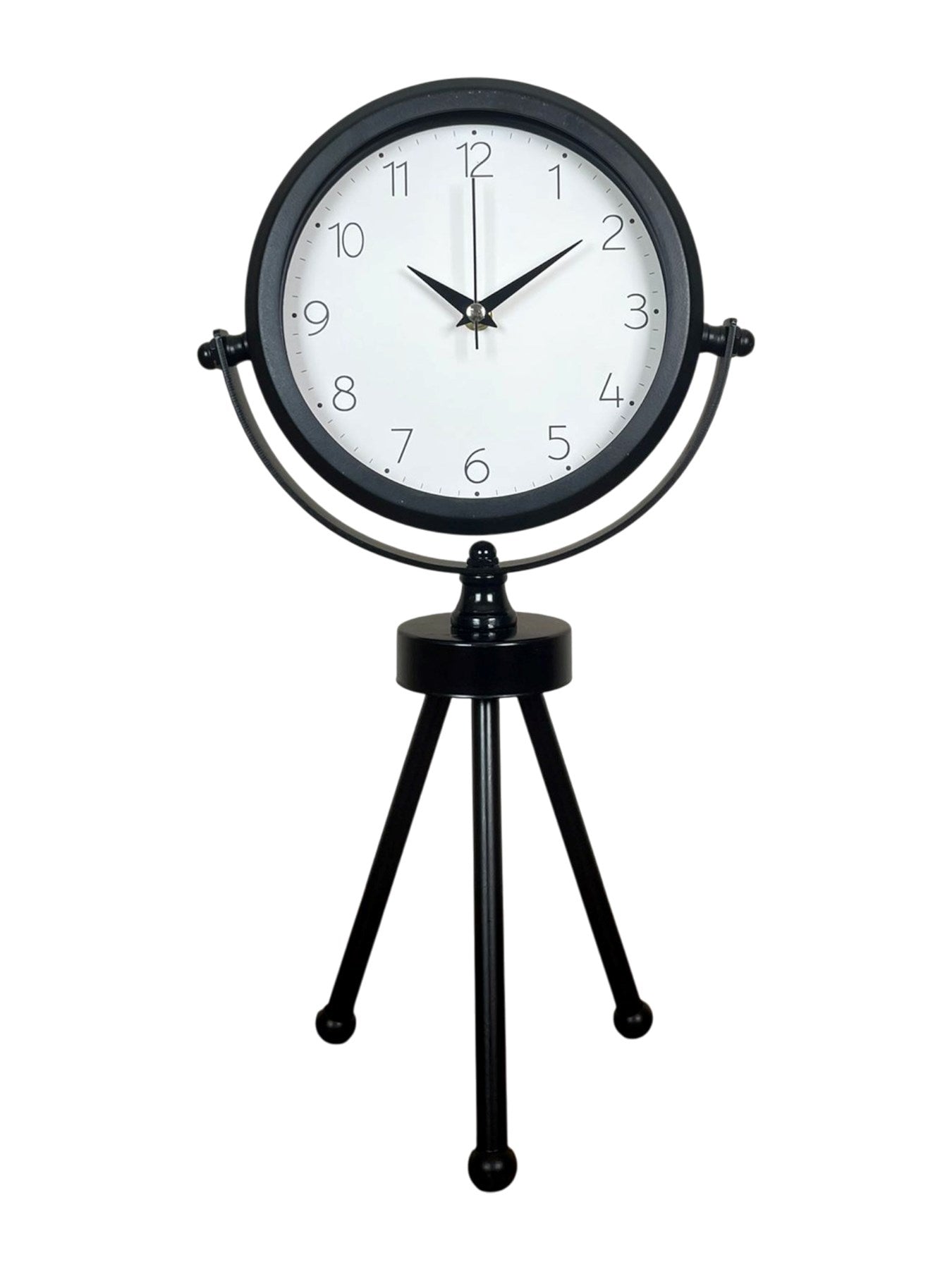 Zentime Siyah Zarif Üç Ayaklı Masa Saati