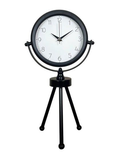 Zentime Siyah Zarif Üç Ayaklı Masa Saati