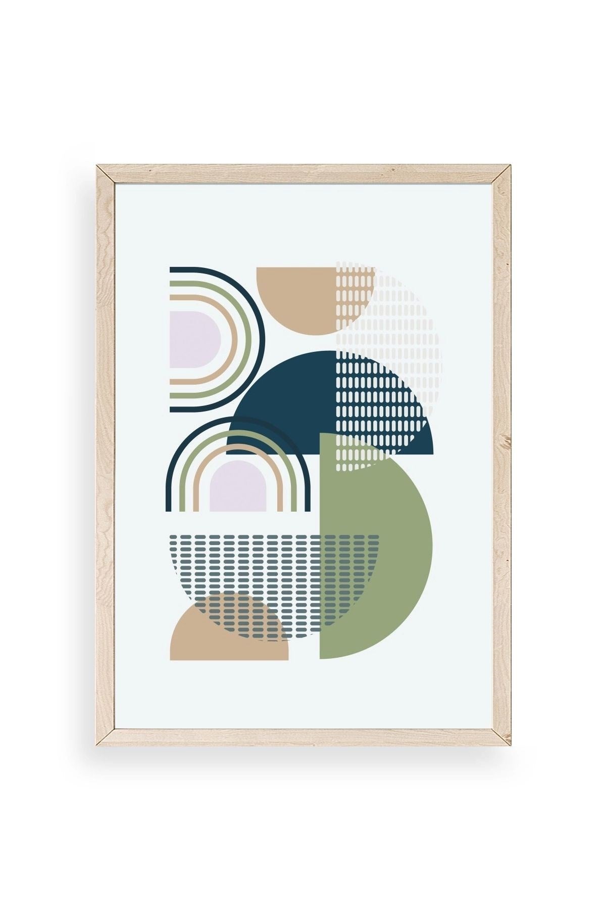 Soyut Ahşap Çerçeveli Tablo 30 x 42