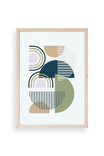 Soyut Ahşap Çerçeveli Tablo 30 x 42